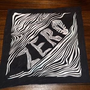 Zero Black White Graphic Bandana Scarf Square